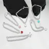 4mm Beads Love Heart Charm for Women Girls Lovely Cute S Sier Beaded Bling Diamond Designer Bangle Bracelets Jewelry