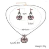 Pendant Necklaces 2023 Korean Fashion Jewelry Long Chain Crystal Rhinestone Flower Vase Necklace Earrings Set For Women Girls Accessories