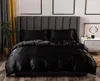 Lyxbäddar Set King Size Black Satin Silk Comforter Bed Home Textil Queen Size Däcke Cover Cy2005192359289