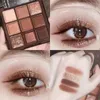 Ombretto 9 colori tavolozza di ombretti al cioccolato rosa rosa terra latte tè glitter trucco duraturo set di cosmetici coreani 231101