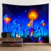 Tapisseries 3DTrippy champignon imprimé tapisserie Hippie coloré Art Tapiz tenture murale bohème chambre décoration 8 tailles