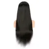Brasiliansk rak mänsklig hår 13x4 Transparent spets frontala peruker PRED PLUCKED med naturlig hårfäste
