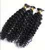 Micro Braiding Hair Human Virgin Hair Bulk Deep Wave No Weft Human Hair Braids Extension för flätning 3 stycken / parti