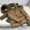 Kadın Tasarımcı Lüks Ceket Kış Ceketler Kürk Mağazalar Gerçek Rakun Saç Kar yaka Sıcak Moda Parkas Kemer Lady Pamuk Palto Dış Giyim Büyük Cep