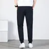 Men's Suits Lansboter Black Spring And Summer Thin Nylon Elastic Waist Leggings Casual Pants Trousers Non-ironing Fashion