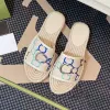 Braid Straw Slippers Designer Slipper Platform Sandaler Classic Flats Lazy Flip Flops Quiltade Slides Hotel Bath Shoes