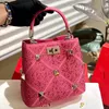 Designer Rhinestone Bucket Fashion shiny handbag HIGH QUALITY SMALL TOTE girls shoulder crossbody bag