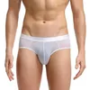 Cuecas ultrafinas mens briefs sexy sorte jacquard roupa interior respirável secagem rápida