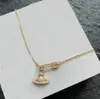 Pendant Necklaces Designer Letter Vivian Chokers Luxury Women Fashion Jewelry Metal Pearl Necklace cjeweler Westwood 0115ess