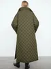 Fourre-tout d'hiver * me doudoune femme diamant plaid silhouette ample veste chaude en coton veste mi-longue niche nouveau