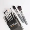 Pinceaux de maquillage, paquet de 7 pièces, ensemble de pinceaux, outils gris en boîte, Blush pour fond de teint en poudre, correcteur d'ombre à paupières