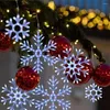 Strings Thrisdar Christmas Snowflakes Fairy Light Outdoor Tree Garland Hanging DIY Xmas Snow Flake Decor