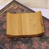 Badtillbehör Set Natural Bamboo Soap Holder Dish Tray Stylish Vintage Storage Teacup Mat for Home Badrum Köksmaterial