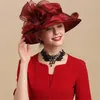 قبعات واسعة الحافة دلو السيدات السحرات millinery القبعة كنيسة فيدورا نساء الصيف شاطئ قابلة للطي قبعة الشمس 55 58 سم 231101