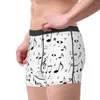 Caleçon drôle Boxer Note de musique Shorts culottes hommes sous-vêtements chantant musical respirant pour homme grande taille