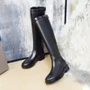 Boot's luxe mode scène discothèque robe chevalier bottes noir original chaussures en cuir dames haute botte automne hiver longue botas 231101
