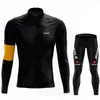 Cykeltröja sätter 2024 Huub Mens Team Set Set Long Sleeve Mountain Cyklingkläder Vinter Borsta varma enhetliga de Ciclismo Para Hom 231102