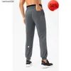 LL Hommes Jogger Pantalons Longs Sport Yoga Tenue Séchage Rapide Cordon Poches De Sport Pantalons De Survêtement Pantalons Décontracté Taille Élastique Fitness L21333 2023 Courant de marée