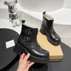 Des bottes de neige de styliste féminines de haute qualité créent un style d'hiver à la mode et polyvalent, des bottes courtes de sport décontractées en plein air, des chaussures antidérapantes en cuir, tailles 35-40