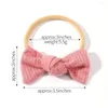 Hårtillbehör 3/5st Baby Soft pannband Set Personlig Twisted Nylon Head Band Solid Color Elastic Spädbarn