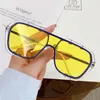 Lunettes de soleil à grande monture conjointes de célébrités en ligne Little Red Book Vibrating Sonic Explosive Glasses Advanced Sense ins Big Face Slim Sunglasses