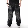 Pantalons pour hommes Nanaco Man Loose Baggy Jeans Hiphop Skateboard Denim Pantalon Street Dance Hip Hop Rap Mâle Noir Pantalons Chinois Taille 30-46 J231102