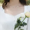 Halsketten ASHIQI Echte natürliche barocke Perlenkette 925 Sterling Silber Hochzeit Modeschmuck für Frauen 231101
