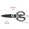 Stainless Steel Kitchen Scissors Shears With Blade Cover Multifunction Food Meat Vegetable Fruit Slicers Cutters Household Tools TH1217