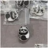 V Placcato oro Mijin Panda Vanly Cleefly Ago per seno animale Serie per bambini fortunati Cnc Precisione Moda Versatile Consegna a goccia Dh4Qq