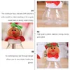 Storage Bottles 2 Pcs Cover Gingerbread Man Candy Box Clear Jars Holiday Cookie Plastic Transparent Container Canister