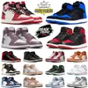 Jumpman 1 Spiderman OG 1S 농구 신발 스파이더버스 새틴 자란 특허 로얄 재 상상 된 Mauve Palomino Eastside Golf Starfish 남자 여성 트레이너 스포츠 스니커즈