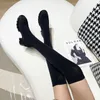 winter boot Autumn and Winter New Over Knee Long Boots Show Thin Thick Heel Socks Boots Elastic High Tube Silk Socks Boots for Women 221102