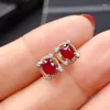 Stud Oorbellen KJJEAXCMY Fijne Sieraden 925 Sterling Zilver Ingelegd Natuurlijke Ruby Oorstekers Dames Meisje Party Verjaardagscadeau