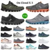 nuvem no sapato na nuvem x 3 Cloudnova forma sapatos Triplo Preto Branco Rocha Cinza Azul Maré Olive Reseda tênis tênis ao ar livre T1