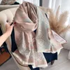 Foulards épais couverture de cachemire femmes écharpe chaude Pashmina châle hiver enveloppes Bufanda imprimer 2023 conception Poncho Echarpe femme 231101