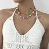 Gargantilla Chokers UODCM 2023 Coreano Colorido Pequeño Perlas de Moda Fresca Perla Frutas Collar de Fresa para Mujeres Niñas Joyería de Fiesta de Verano