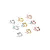 Studörhängen 2st Earbone Ring Women Japan Korea Simple Mini Blue Pink White Zircon Butterfly Fashion Piercing smycken Tillbehör