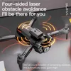 Drones Novo P12 Mini Drone Evitar Obstáculos 4K 8K Câmera HD Posicionamento de Fluxo Óptico Fotografia Aérea RC Quadcopter Kid Toy Presente Q231102