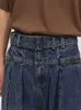 Женские джинсы HOUZHOU Baggy Мужские потертые джинсовые широкие брюки Плиссированные брюки оверсайз в стиле хип-хоп Мужская корейская уличная одежда 231101