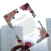 Gratulationskort 20st anpassat tryckt bön bröllop inbjudan transparent pvc kort tacksägelse hebreiska engelska partiförsörjning 231102