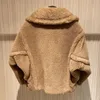 Women's Jackets Winter Fur Coat Real Wool Alpaca Teddy Bear Coat Women Thick Fur Jacket Short Outerwear Lady Streetwear S3595 231102