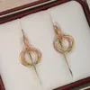 Trinity Earring Charms för Woman Stud Designer Diamond Gold Plated 18k T0p Kvalitet Högsta Counter Quality Brand Designer Crystal Gift for Girl Friend 008