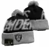 Oakland Beanie LAS VEGAS Gorros SOX LA NY Equipo de béisbol de América del Norte Parche lateral Invierno Lana Deporte Gorro de punto Pom Skull Caps A5