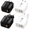 18W Typ C PD Charger Snabb Quick QC3.0 Wall Chargers Power Adapter för iPhone 7 8 x 11 13 14 Samsung S22 S23 PC MP4 F1