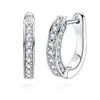 Stud AnuJewel 4mm 3cttw D Couleur Huggie Hoop Boucles d'oreilles 925 Sterling Silver Boucle d'oreille de luxe pour les femmes 231101