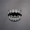 Dental Grills Hip Hop Iced Out Zähne Kappen Kubikzircon Micro Pave Oben Unten Charm Set Für Männer Frauen Schmuck box Pack Geschenk 231101