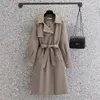 Trench da donna Cappotto Donna Primavera Autunno Coreano Allentato medio-lungo Doppio petto Giacca a vento casual Capispalla femminile Soprabito