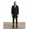 Men s Jackets 2023 European and American Clothing British Men Mid Length Long Sleeved Woolen Coat Autumn Winter 231101