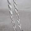 Chains Pure 999 Silver Necklace For Women Men 5mm Dragon Scale Raindrop Bead 50 To 70cm Length