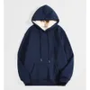 Mens Hoodies Sweatshirts Winter Warm Thicken Hoodies Men Lambswool Sweatshirt Casual Sports Fleece Coat Hooded Black Navy Blue Warm Streetwear 231102